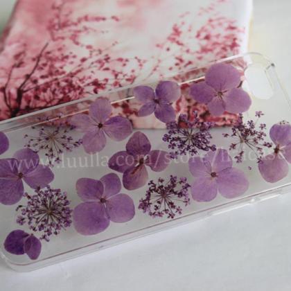 Purple Pressed Flower Iphone 6 Case Real Flower..
